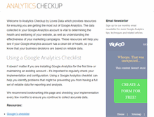 Tablet Screenshot of analyticscheckup.com